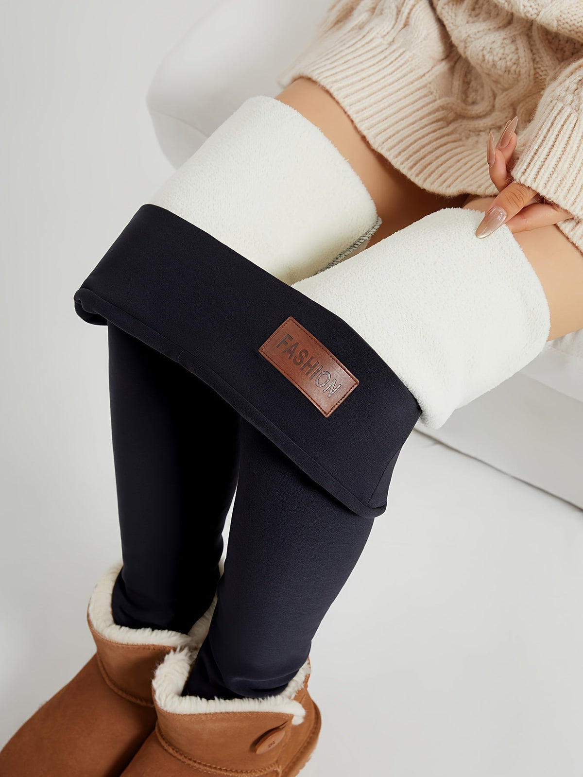 Silvia Women's Warm Fleece Lined Winter Leggings