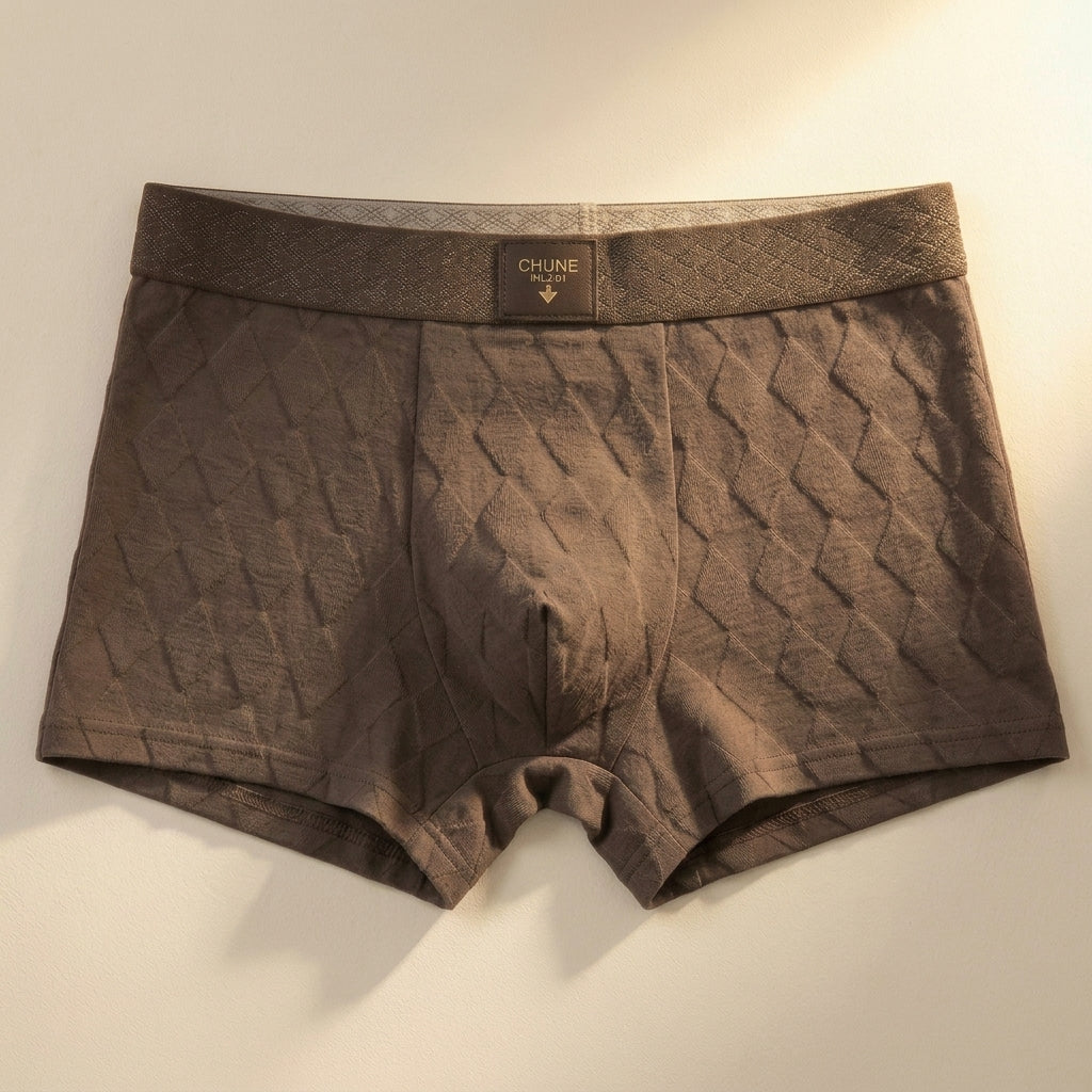 Whitfield Men's Cotton Diamond Textured Boxer Briefs