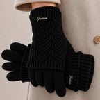 Collins Women's Heart Knit Warm Winter Gloves