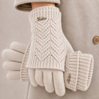 Collins Women's Heart Knit Warm Winter Gloves