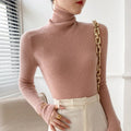 Josephine Women's Ribbed Cashmere Fitted Turtleneck