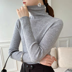 Josephine Women's Ribbed Cashmere Fitted Turtleneck