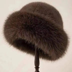 Waverly Women's Plush Roll Brim Fur Cloche Hat