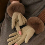 Sinclair Women's Fur Cuff Touchscreen Winter Gloves