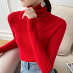Josephine Women's Ribbed Cashmere Fitted Turtleneck