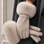 Sinclair Women's Fur Cuff Touchscreen Winter Gloves