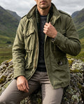 Harrison Men's Four Pocket Military Field Jacket