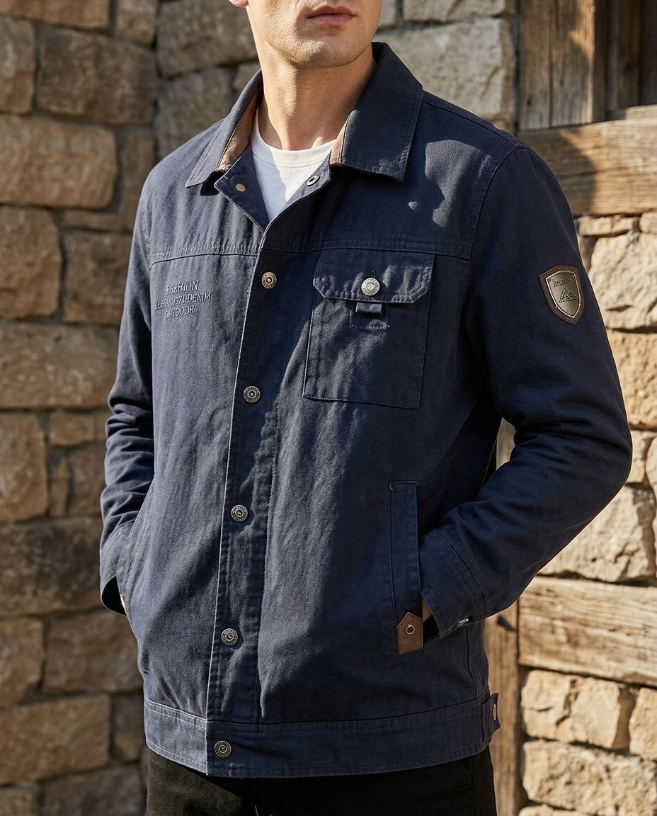 Cadin Cotton Multi-Pocket Utility Field Jacket for Men