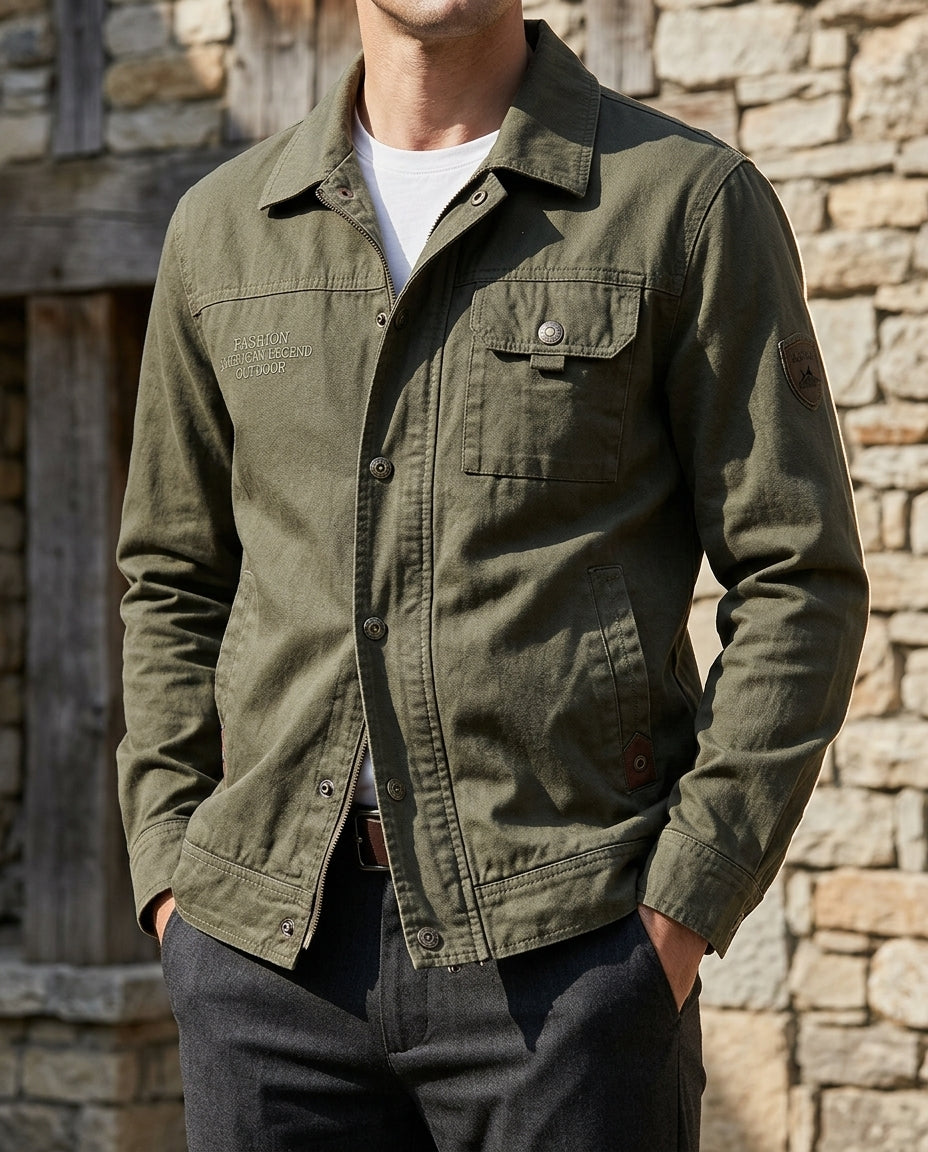 Cadin Cotton Multi-Pocket Utility Field Jacket for Men