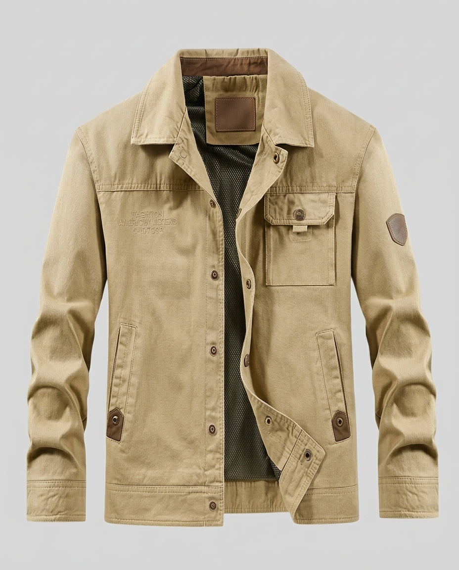 Cadin Cotton Multi-Pocket Utility Field Jacket for Men