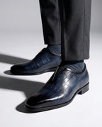 Elmer Embossed Leather Slip-On Dress Loafers for Men