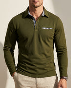 Culver Cotton-Blend Long-Sleeve Polo Shirt for Men