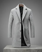 Wilmington Warm Wool-Blend Long Overcoat for Men
