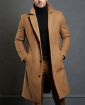 Wilmington Warm Wool-Blend Long Overcoat for Men