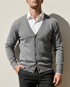 Corbin Relaxed Cashmere V-Neck Cardigan Sweater for Men