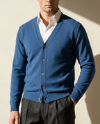 Corbin Relaxed Cashmere V-Neck Cardigan Sweater for Men