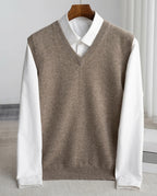 Mason Stylish Merino Wool V-Neck Sweater Vest for Men