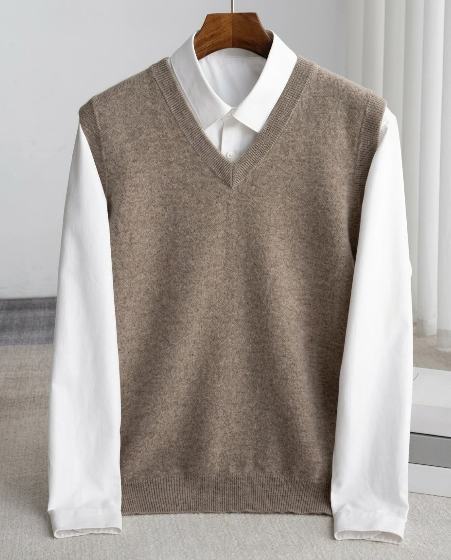 Mason Stylish Merino Wool V-Neck Sweater Vest for Men