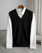 Mason Stylish Merino Wool V-Neck Sweater Vest for Men