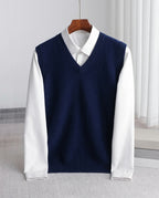 Mason Stylish Merino Wool V-Neck Sweater Vest for Men