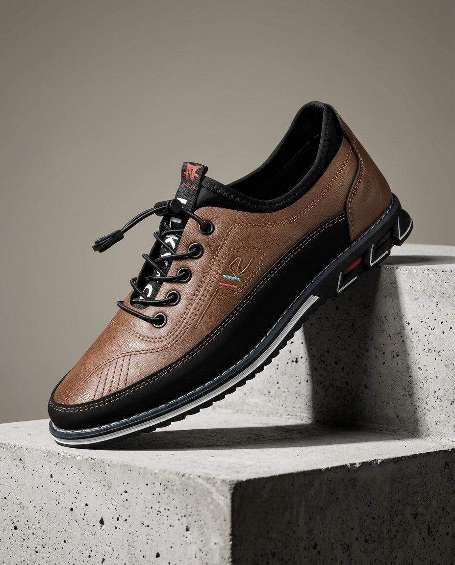 Leander Leather Cushioned Walking Sneaker for Men