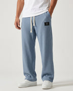 Tarren Textured Waffle-Knit Sweatpants for Men
