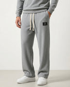 Tarren Textured Waffle-Knit Sweatpants for Men