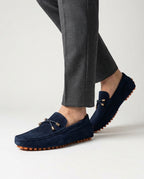 Alfie Perforated Suede Leather Driving Loafers for Men