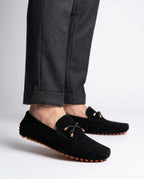 Alfie Perforated Suede Leather Driving Loafers for Men
