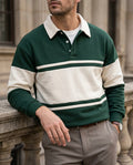 Samuel Stylish Striped Cotton Polo Sweater for Men