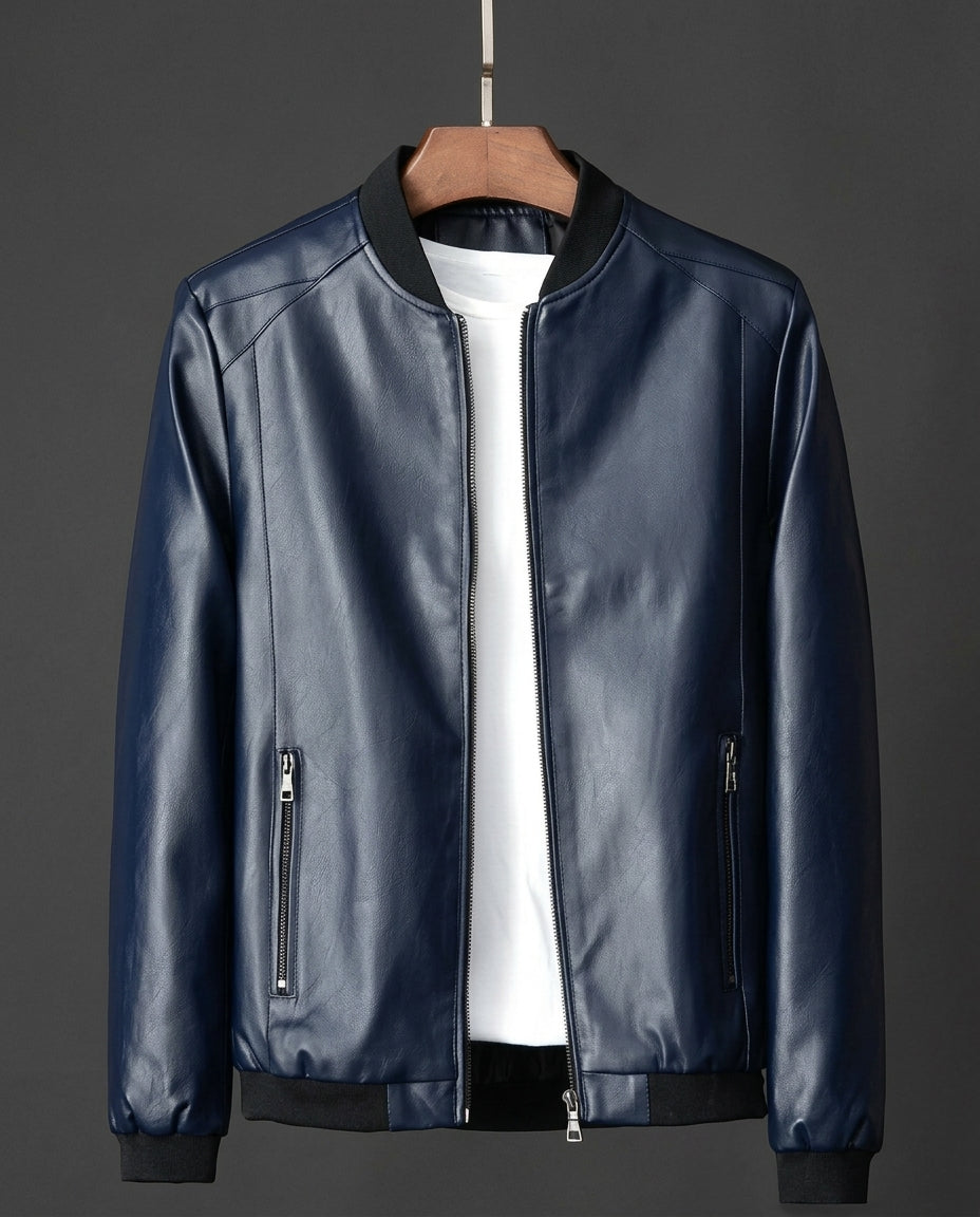 Lester Classic Leather Bomber Jacket for Men