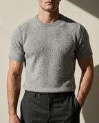 Colby Cashmere Short-Sleeve Sweater Tee for Men