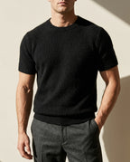 Colby Cashmere Short-Sleeve Sweater Tee for Men
