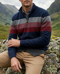 Samuel Striped Quarter-Zip Pullover Sweater for Men