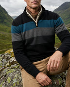 Samuel Striped Quarter-Zip Pullover Sweater for Men