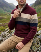 Samuel Striped Quarter-Zip Pullover Sweater for Men