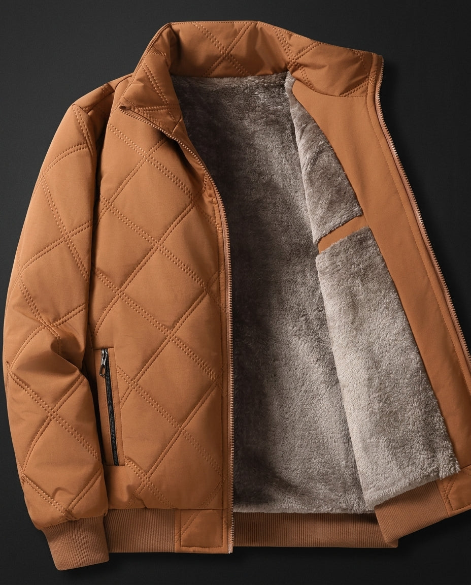 Alder Quilted Fleece-Lined Winter Jacket for Men