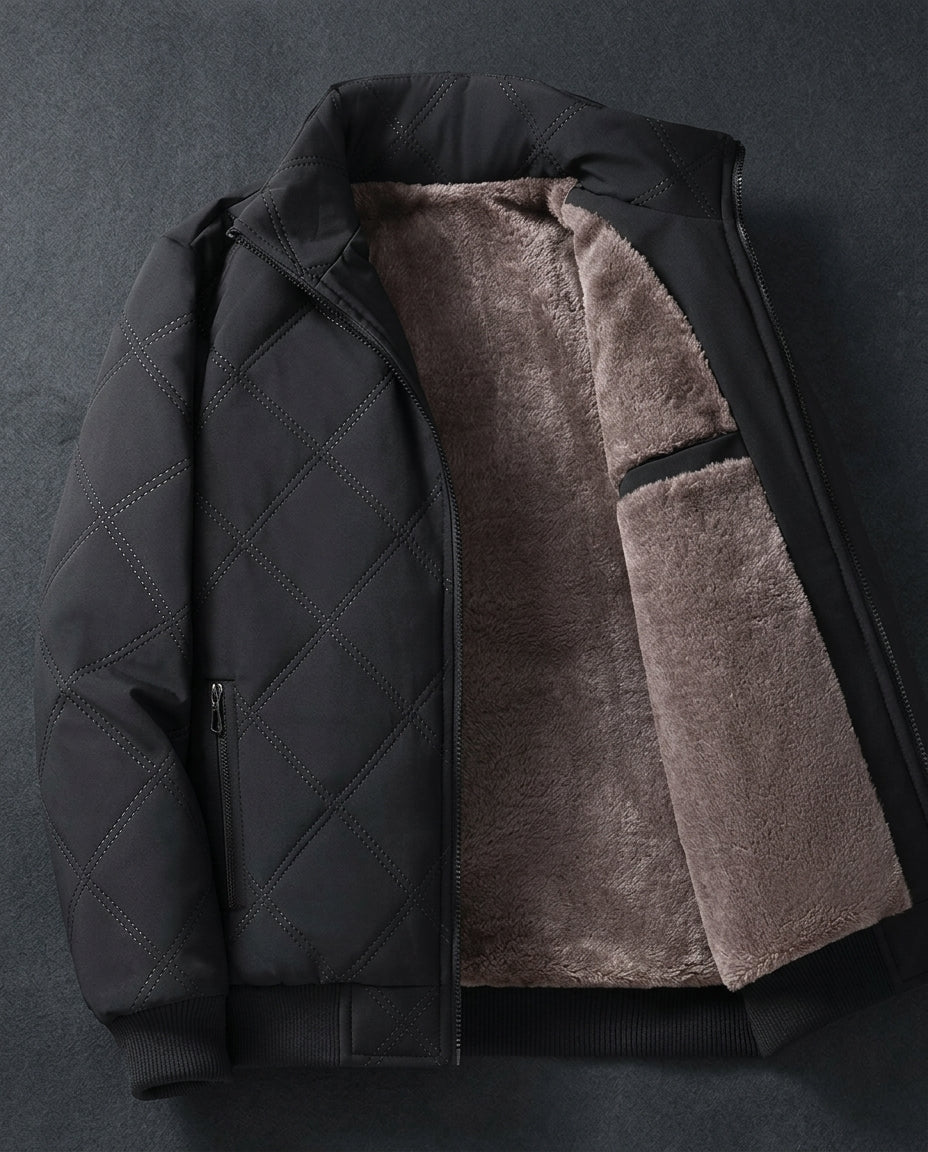Alder Quilted Fleece-Lined Winter Jacket for Men