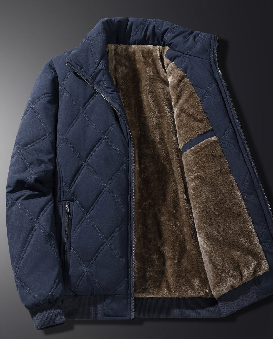 Alder Quilted Fleece-Lined Winter Jacket for Men